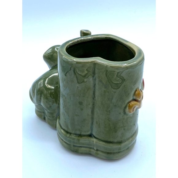 Vintage Good Luck Elephant Art Pottery Planter Ceramic Succulent Plant Holder/Ra - Picture 4 of 6